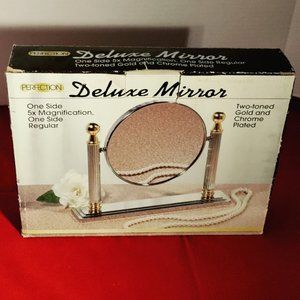 Perfection Deluxe Mirror Two Toned Gold & Chrome Plated